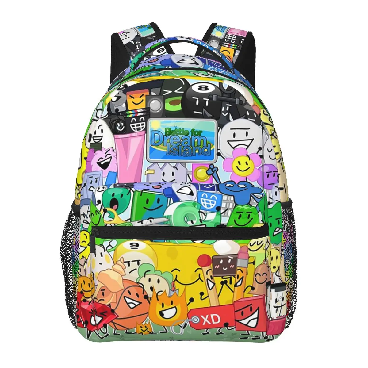 BFDI Group Picture Backpacks Boys Girls Bookbag Students School Bags Cartoon Laptop Rucksack Shoulder Bag Large Capacity