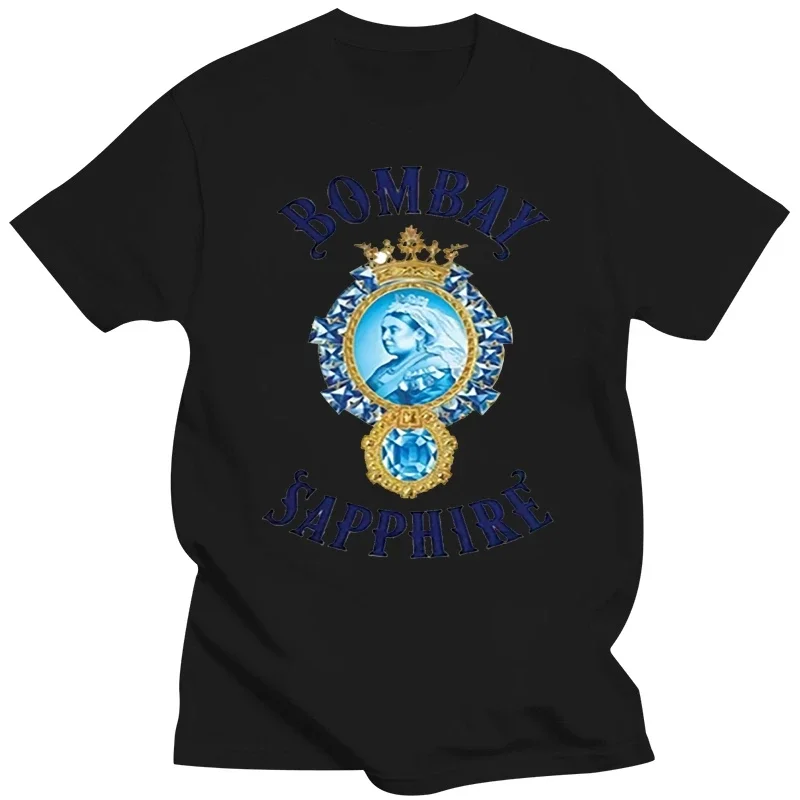 Mens New Brand Clothing Summer Cotton  Bombay Sapphire Gin Graphic Liquor T Shirt men clothing  harajuku