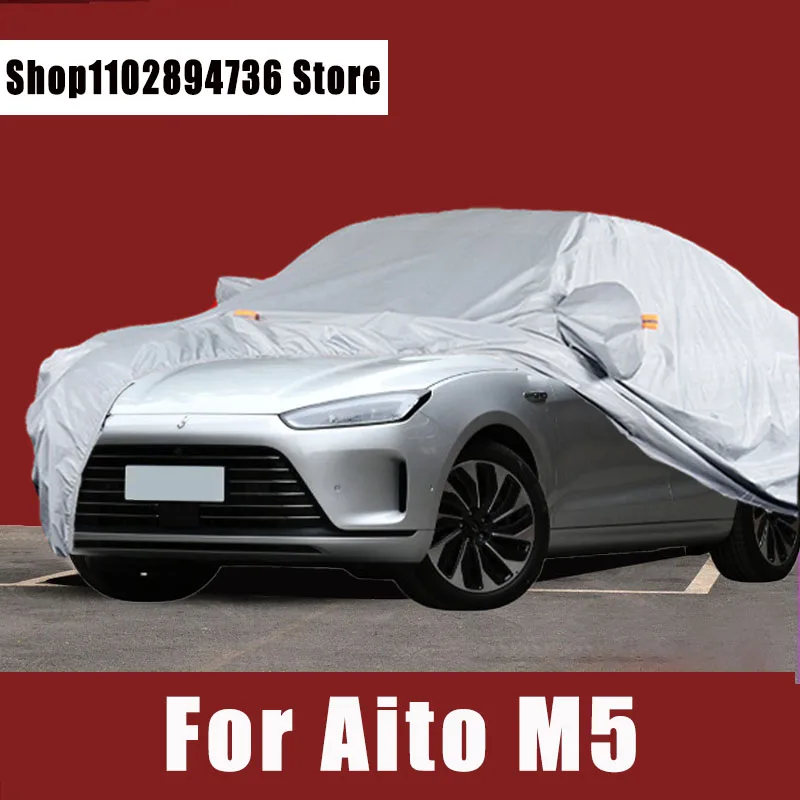 

For Aito M5 Full Car Covers Outdoor Sun uv protection Dust Rain Snow Protective Auto Protective cover