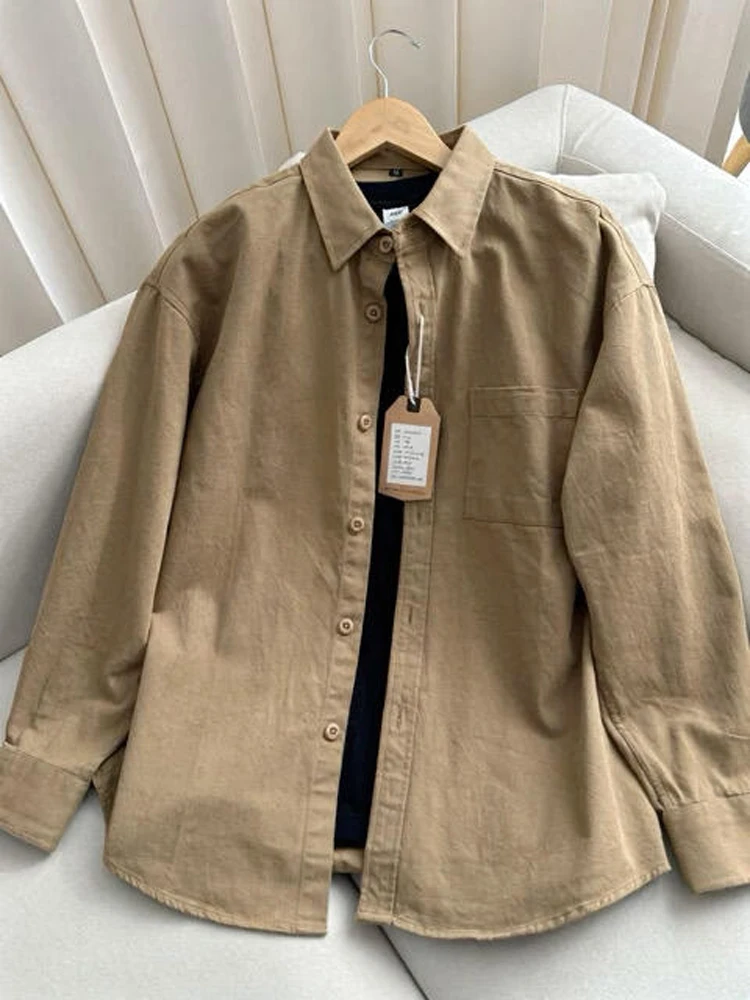 

Мужское хлопковое пальто в стиле ретро в японском стиле, длинное многослойное внутреннее белье цвета хаки, пальто на пуговицах, подходит для Cleanfit Sle