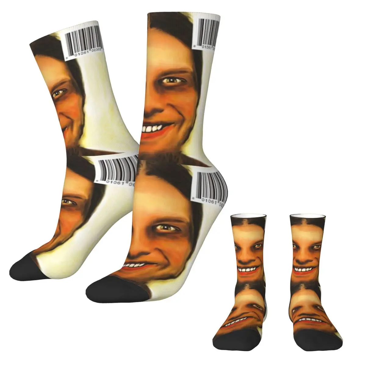 Men's Socks Fashion Aphex Twin Stockings Autumn Retro Breathable Socks Graphic Skateboard Anti Bacterial Socks