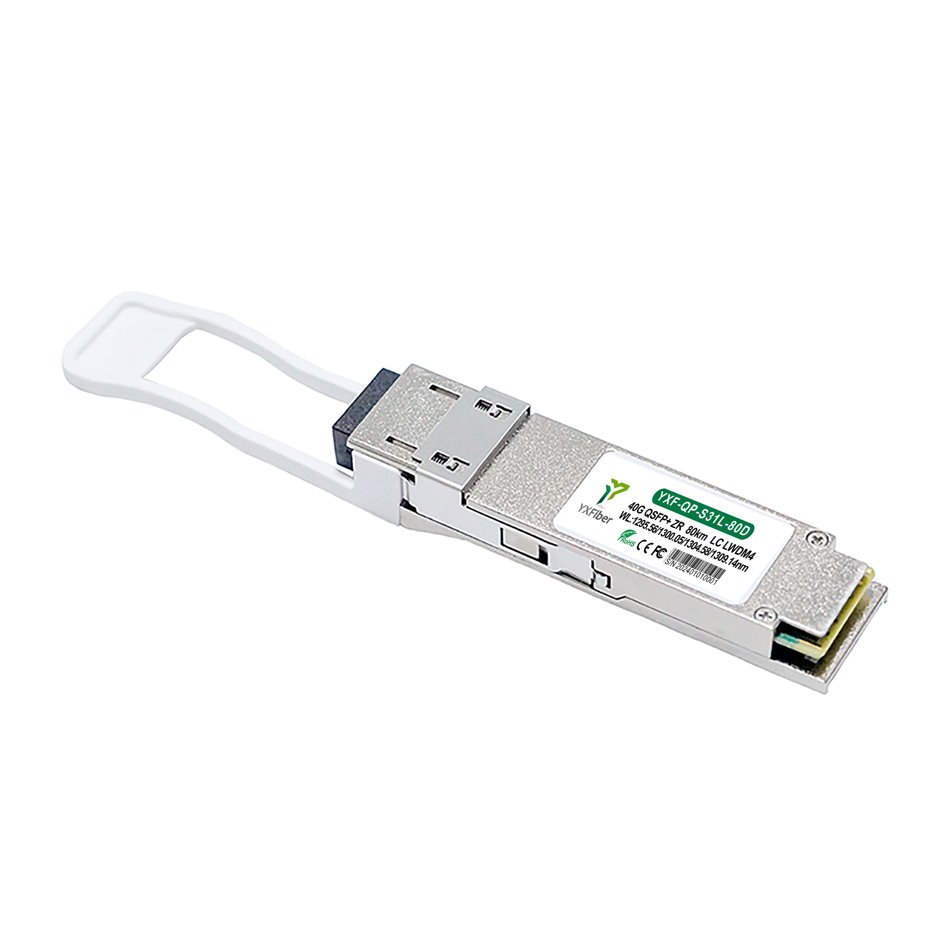 Long Distance Compatible QSFP+ 40Gbase ZR4 80km 1310nm SMF Dual LC DDM 40g Sfp Module Transceiver Qsfp