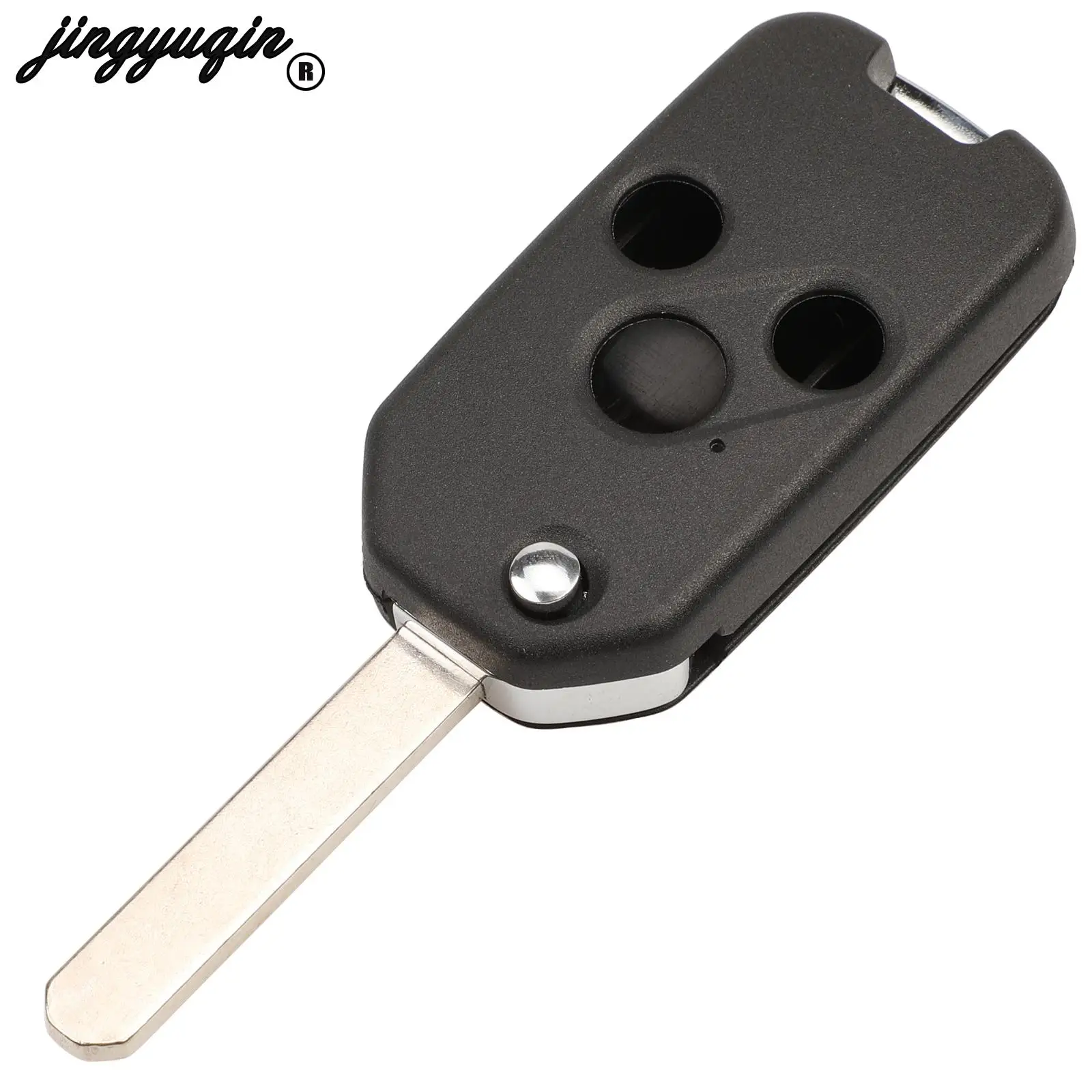 jingyuqin Nowy 2-przyciskowy składany klucz zdalnego sterowania do Hondy Odyssey Rigeline Accord CRV Civic Uncut