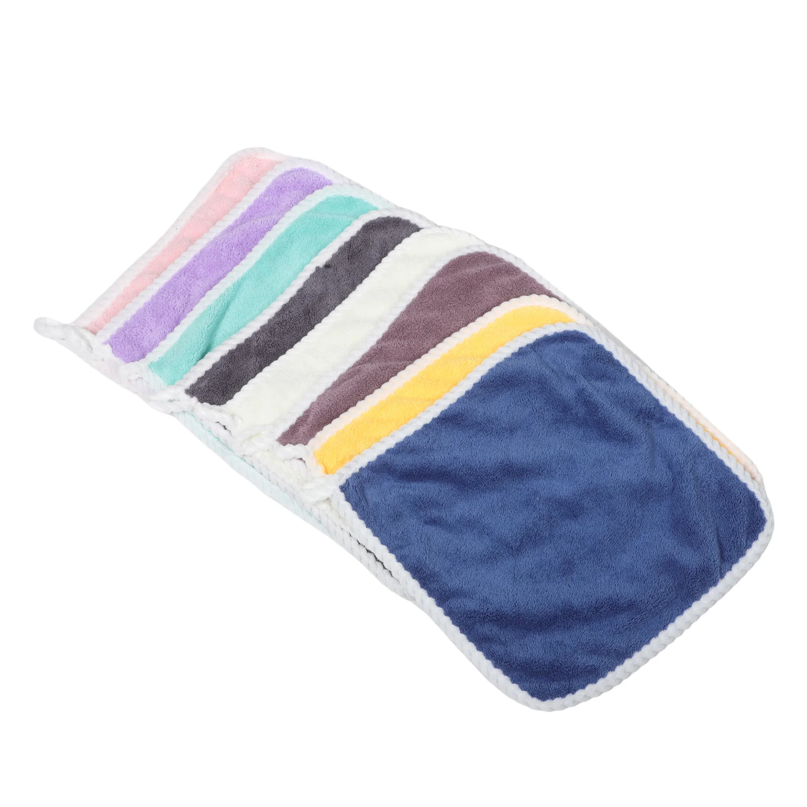 

8pcs Flannel Face Towels Soft Baby Washcloths Absorbent Kids Hand Towels With Hanging Loop For Bathroom Travel Home Use