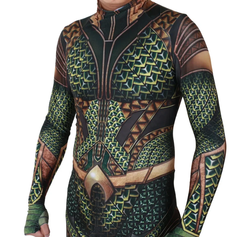 Aquaman Arthur Curry przebranie na karnawał świętych strój na imprezę Halloween Anime Zentai rajstopy