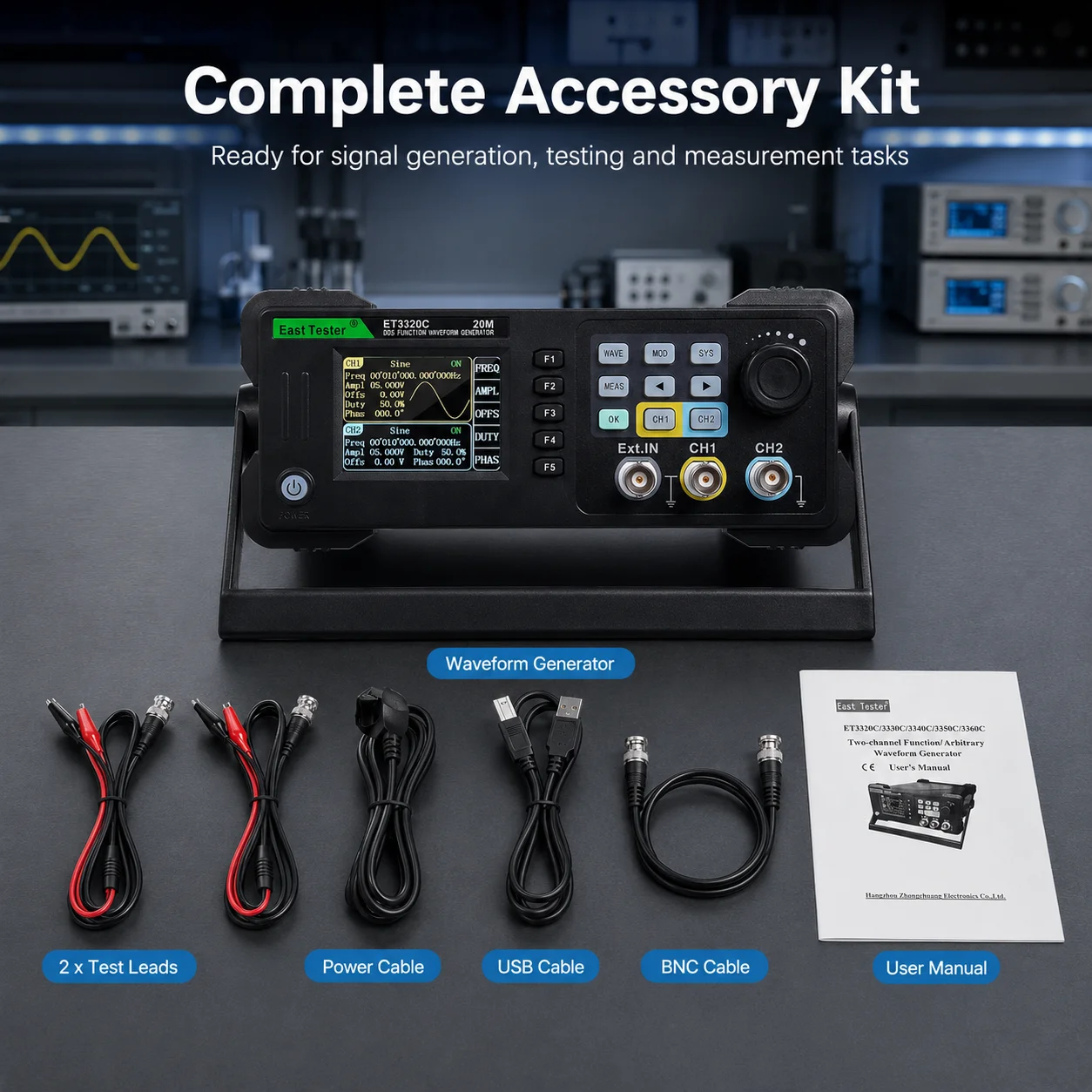 Cheap Price ET3320C/ET3360 20M DDS Arbitrary Waveorm Function Signal Generator
