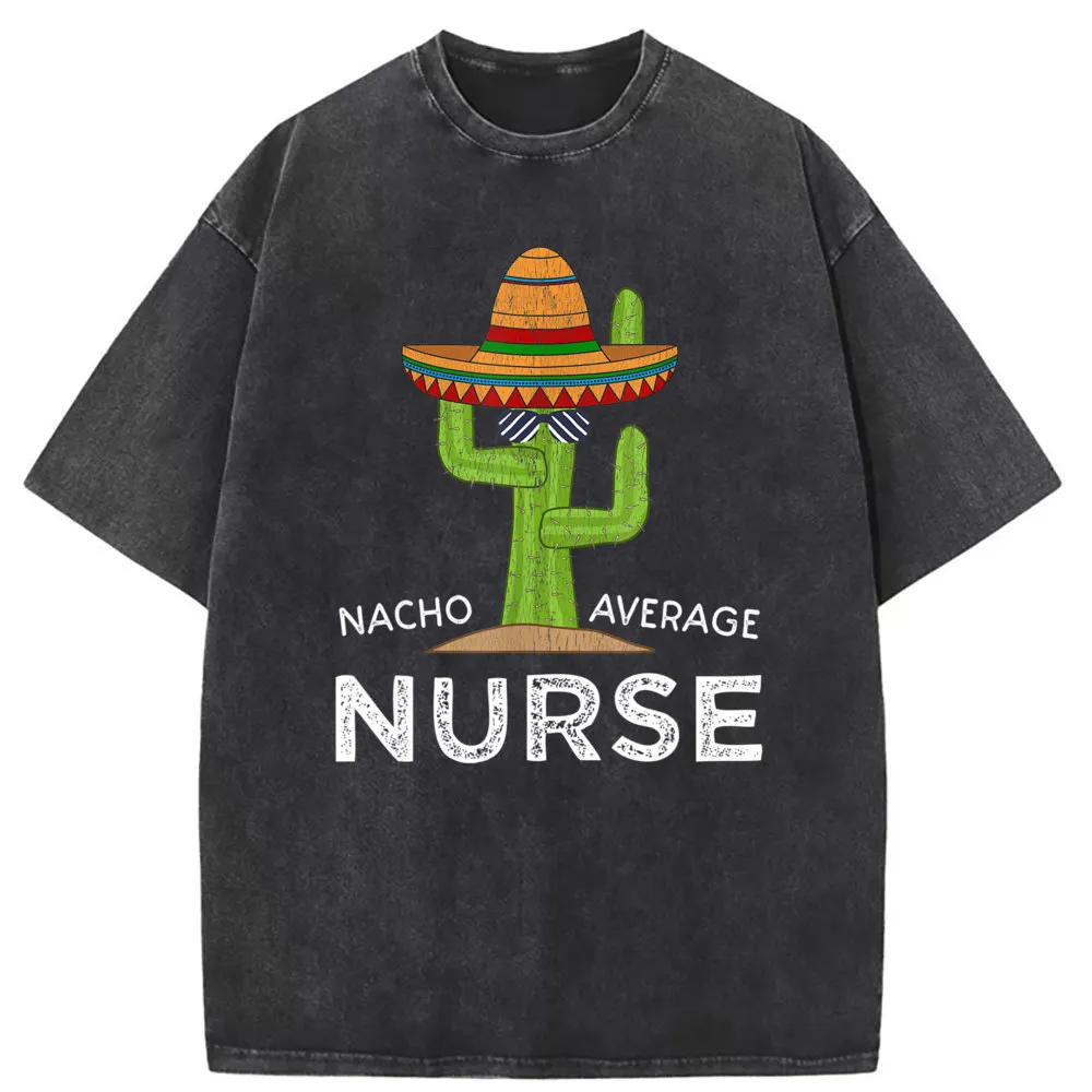 Cactus Nursing Appreciation Funny Meme Nurse T Shirts Hot Sale Men's Retro Sweatshirts New Design Long Sleeve Leisure Clothes