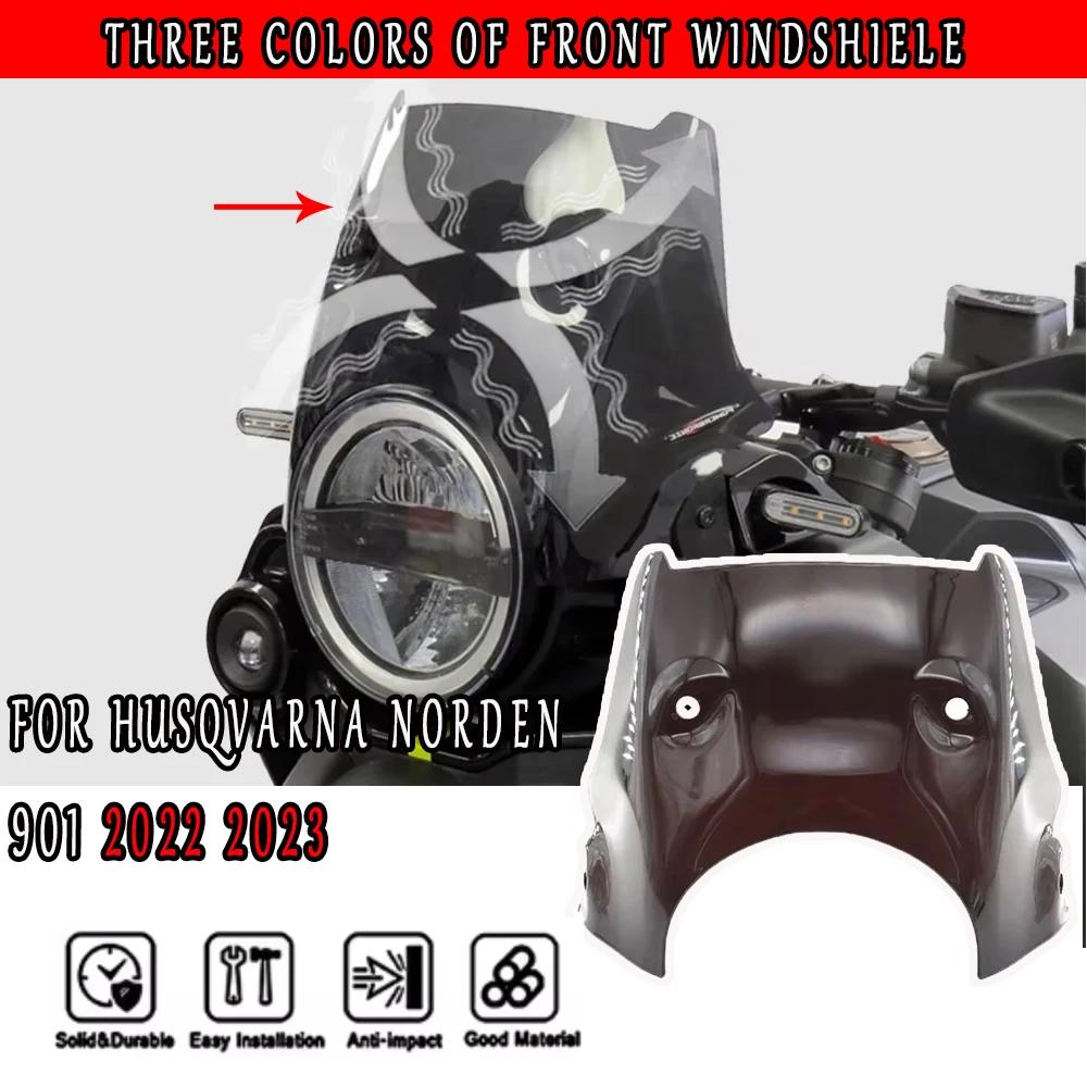 

Для Husqvarna Norden 901 2022 2023, новый аксессуар для мотоцикла, дымчато-серая передняя панель лобового стекла для повышения езды