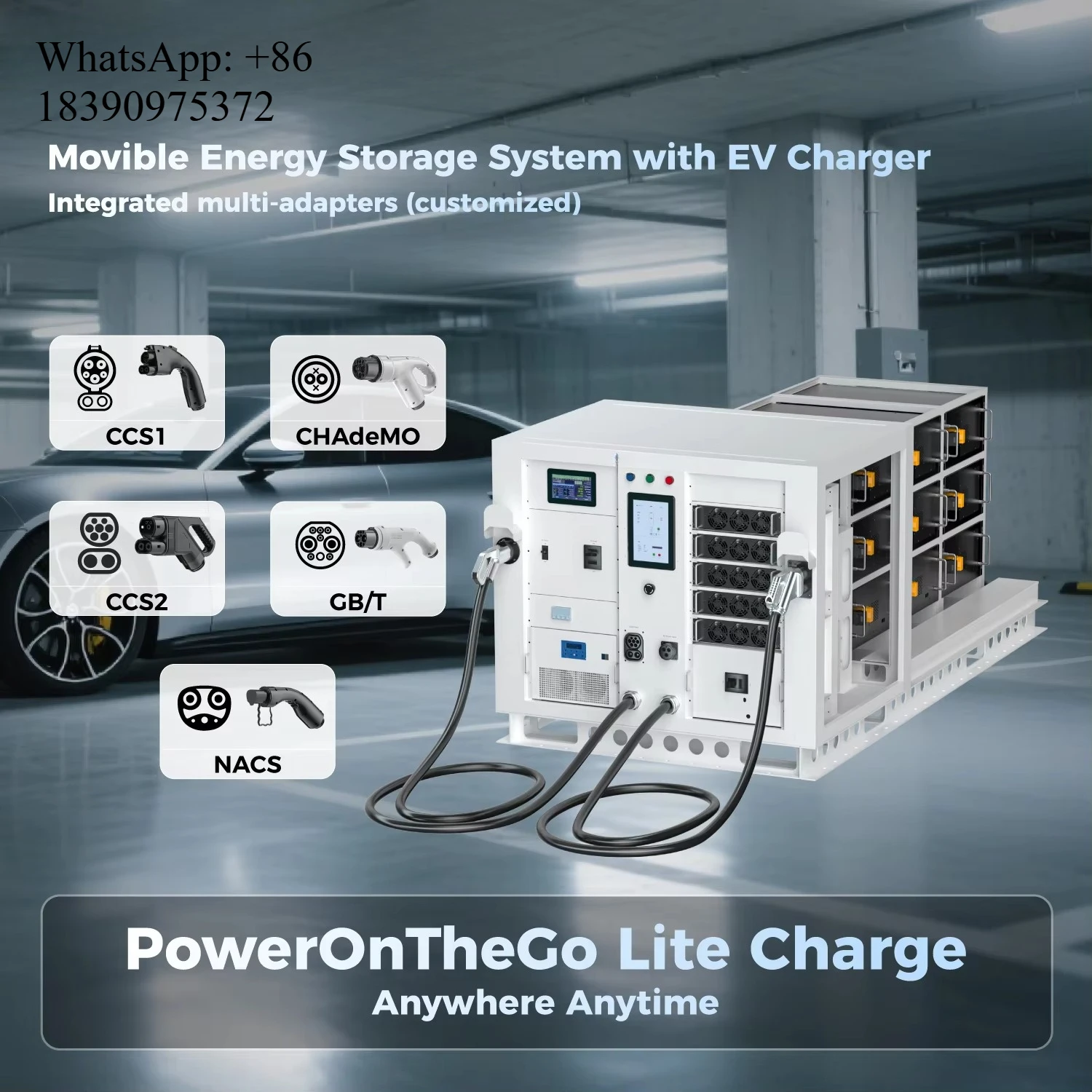 SETEC POWER PowerOnTheGo 30kWh-1MWh Level 3 Fast Portable DC EV Charger With Battery Energy Storage