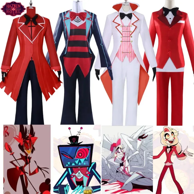 

2025 New Alastor Charlie Morningstar Hazbin Hotel Lucifer Vox Cosplay Costume Full Set Uniform Outfi ★★★