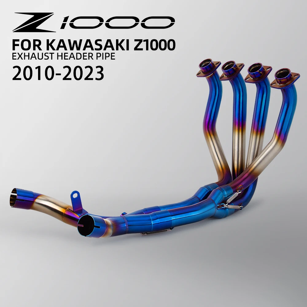

Z1000 exhaust front link pipe bule manifold kit For Kawasaki Ninja1000 Z1000 Z1000SX 2010-2023 Motorcycle exhaust pipe