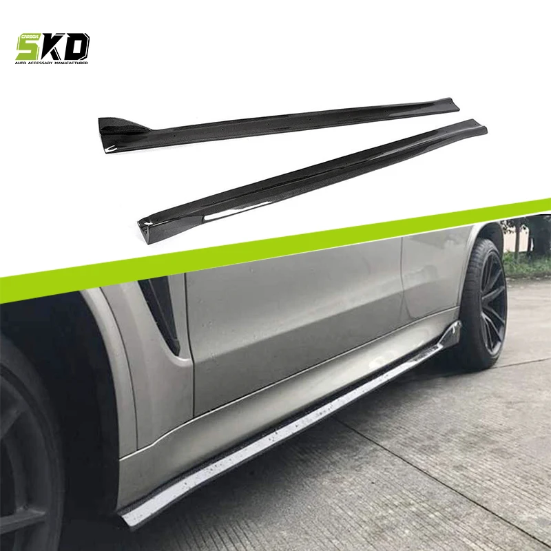 For BMW X5M X6M F85 F86 2014-ON  Harman Type Dry Carbon Fiber Side Skirt