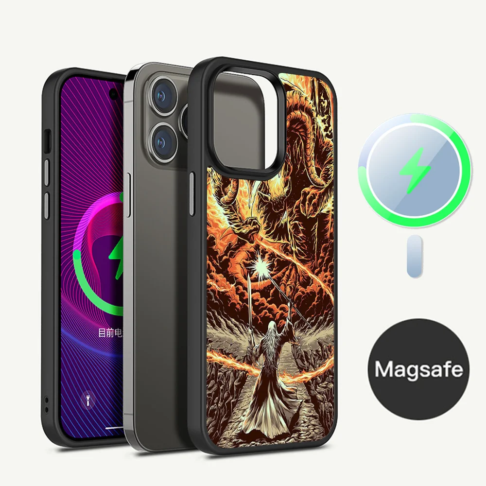 The L-Lord of the R-Rings  Phone Case Magnetic Case For iPhone 14 13 12 11 15 Pro Max Plus Mini For Magsafe Wireless Charge Cove