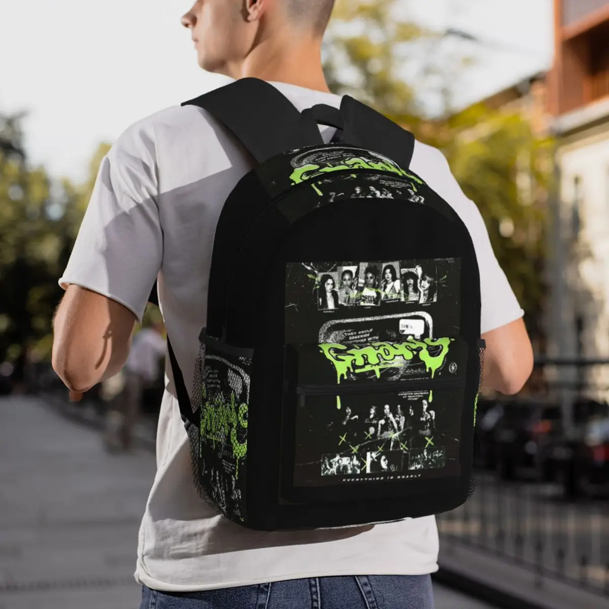 Korean Style KATSEYE Gnarly Backpack Daypack Large Capacity Children BookBag School Bag Shoulder Bags for Men Women