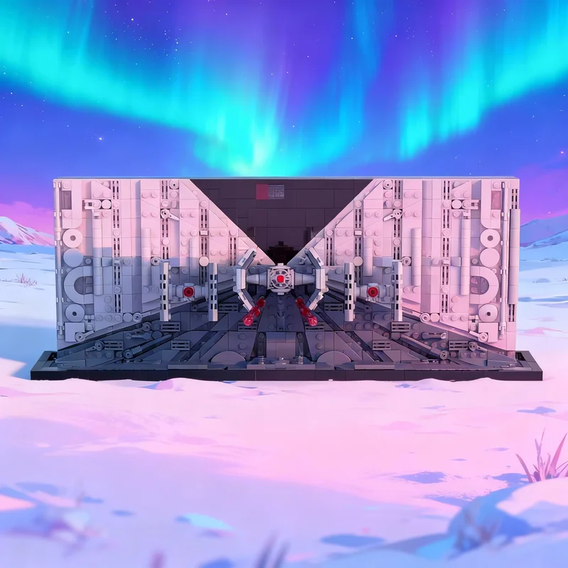 

1016 деталей MOC: Серия «Культовые сцены», Часть III – Битва Чёрных Звёзд. Модель-конструктор. Рождественский подарок. Архитектурные строительные блоки. Креативная идея.