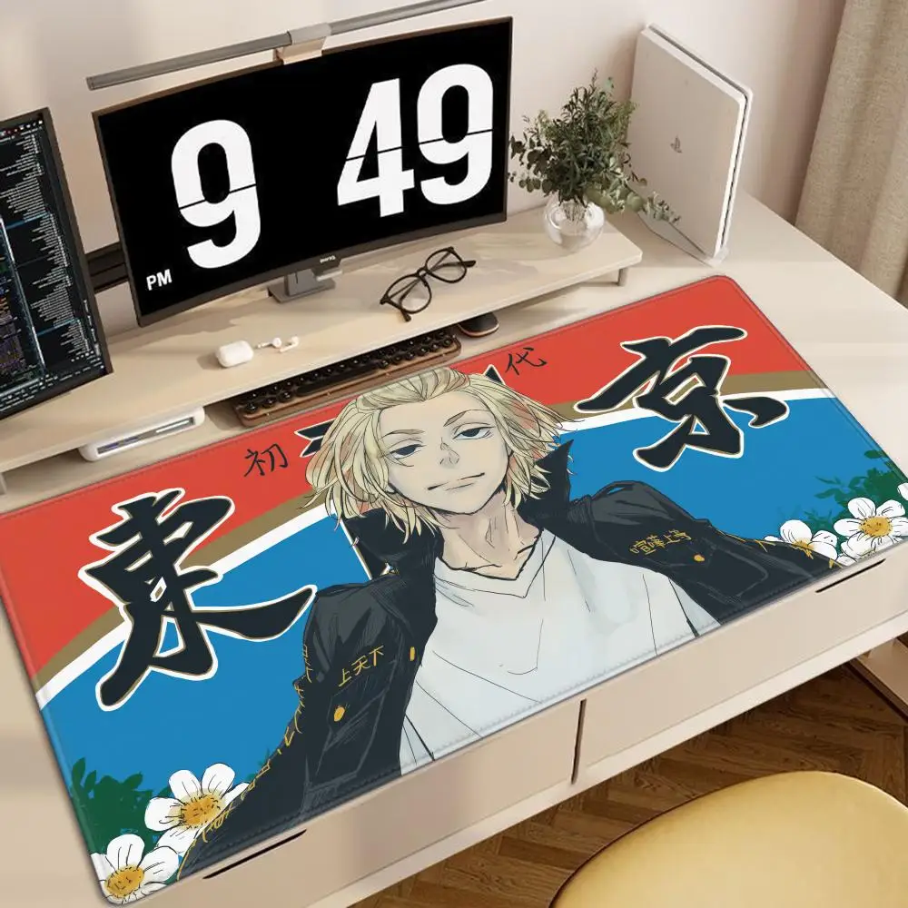 

Cute Anime Tokyo Revengers Mousepad HD Printing Computer Gamers Locking Edge Non-slip Mouse Pad XXL90x40cm Keyboard PC Desk Pad