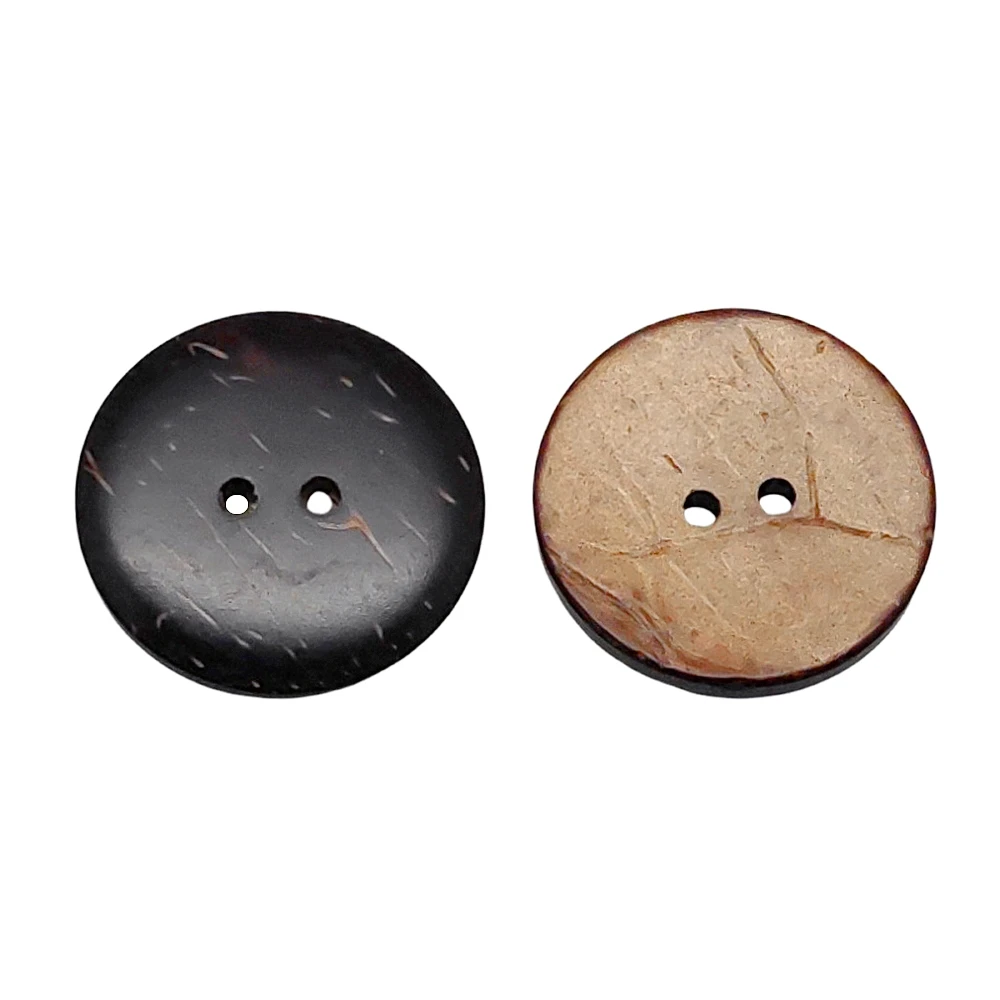 10-50mm 2 Holes Natural Eco-friendly Coconut Shell Wood Button For Clothing DIY Children Scrapbook Decorative Sewing Accessories