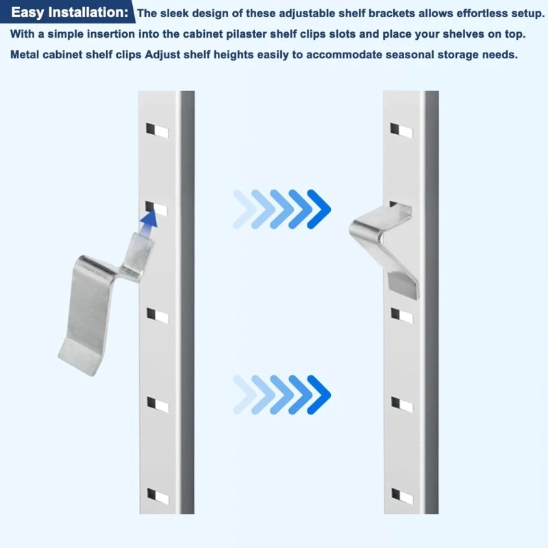 Upgrades Rusts Proof Clip for Strong Shelf Stability in Home Storage Solution