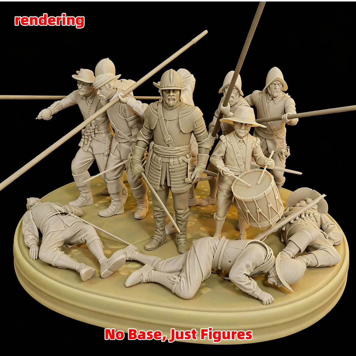 1/35 1/48 1/72 Modellbausatz 3D-Harz Miniatur-Soldatenfiguren Diorama Unbemalt 16. Jahrhundert Spanische Tercio DIY – Detail 7