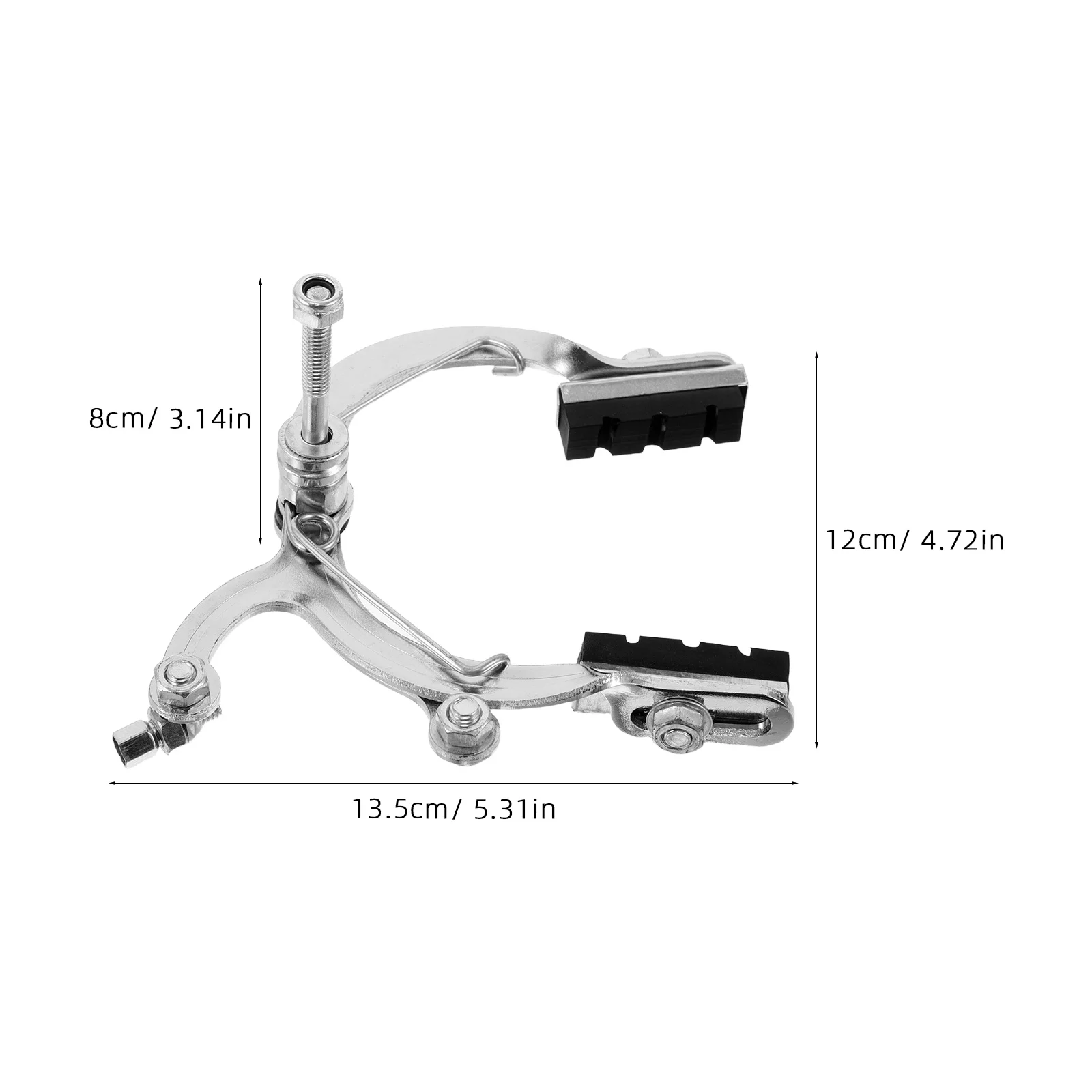 2개입 프론트 사이드 풀 C 캘리퍼 롱 암 안정적인 성능 일상 통근 및 레저 라이딩용 실버 디스크 브레이크 자전거용