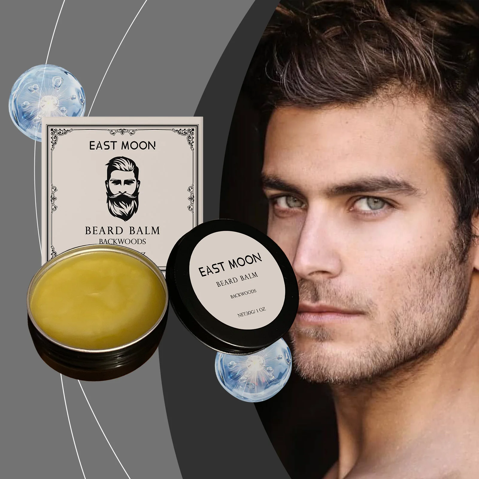 Bartpflegecreme für Männer, feuchtigkeitsspendend, beschädigte, beruhigende Schmerzen, Entfernung von Rötungen, weichmachende Wurzeln, bezaubernde Bartbalsame