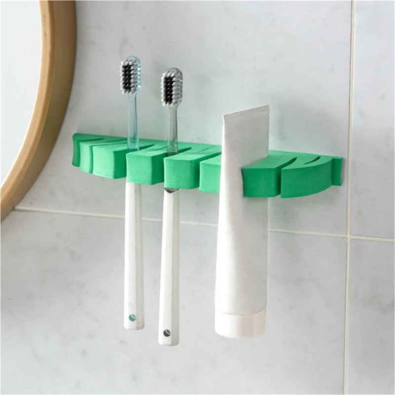 Eye Catching Yellow Green Leaf Makeup Brush Drying Stand Holder For Apartments Dropship