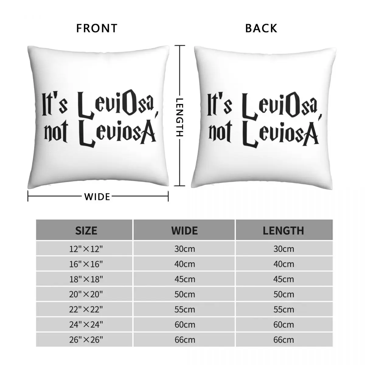 It Is LeviOsa Not LeviosA Pillowcase Polyester Linen Velvet Pattern Zip Decor Throw Pillow Case Sofa Seater Cushion Cover