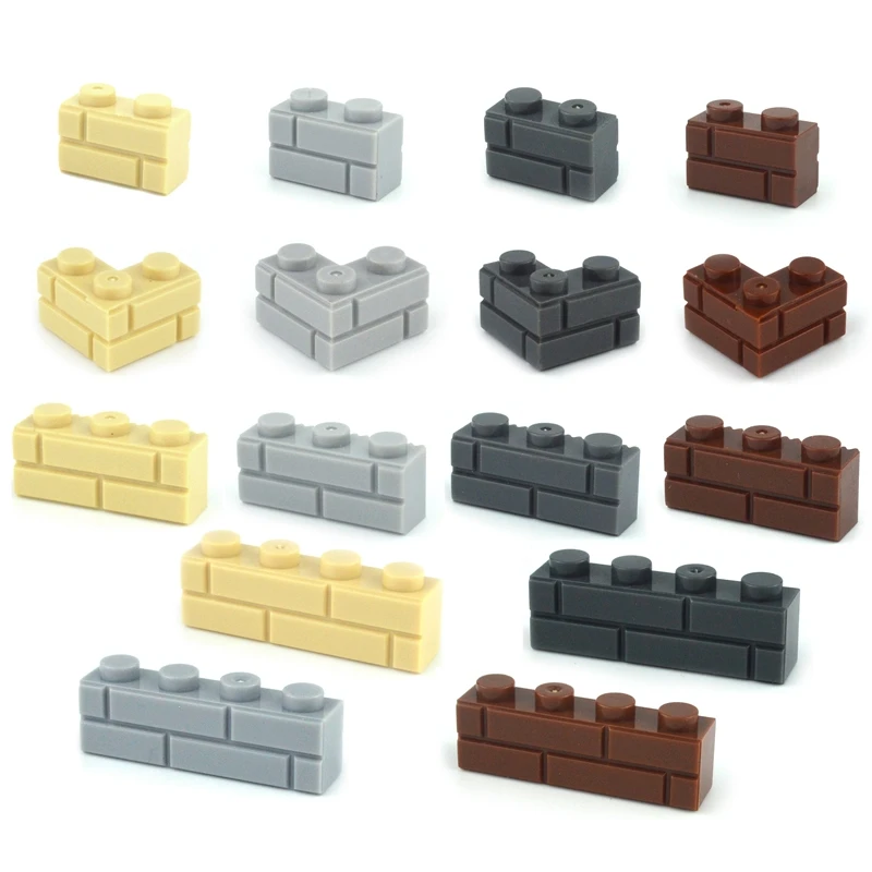 DIY Building Blocks Wall Figures Bricks 1x2 1x3 1x4 L Dots Educational Creative Construction Brick Size Compatible Small Bricks