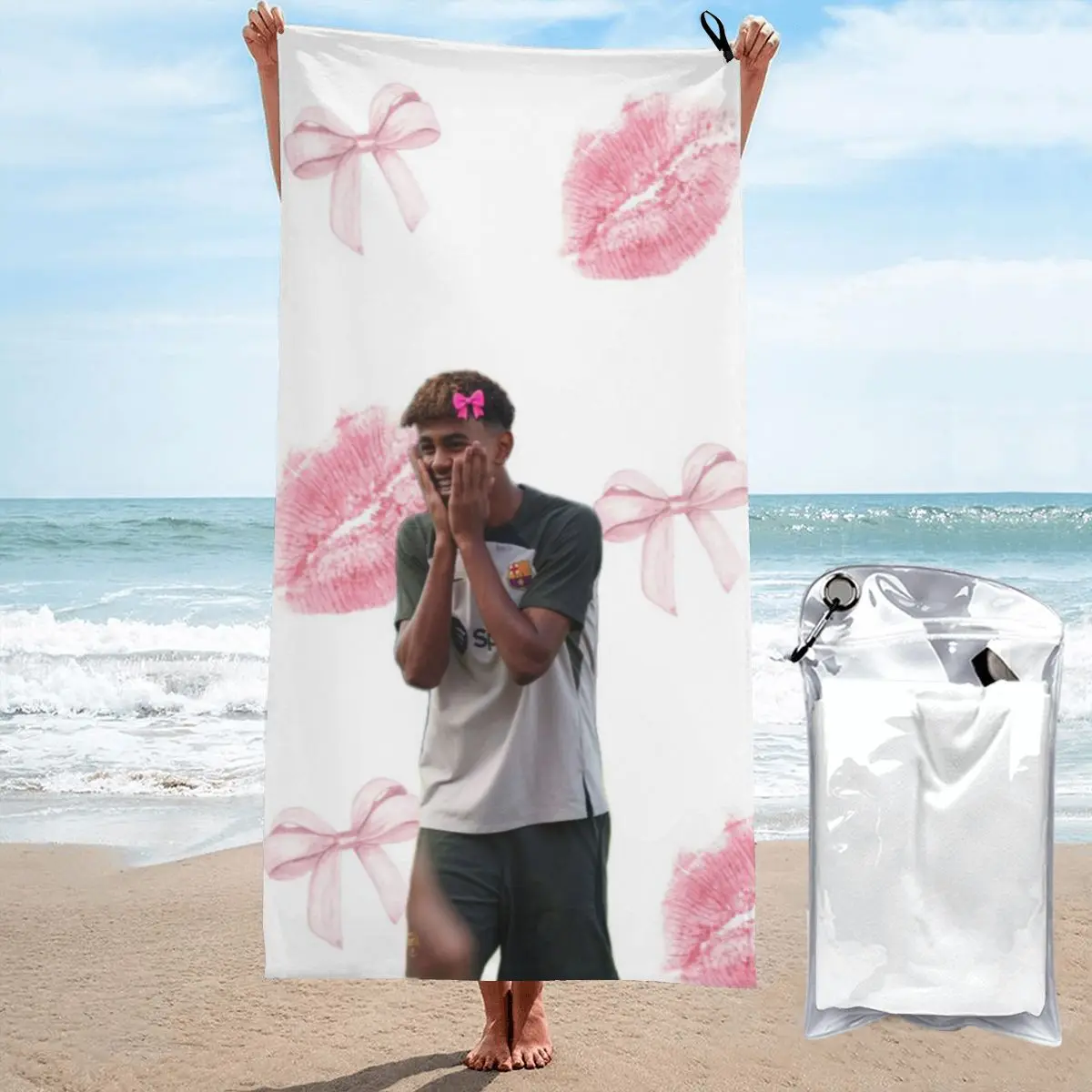 Lamine Yamal Beach Towel Poncho Bathing Towels Cover-ups Quick Dry Sand Free Yoga Spa Gym Pool