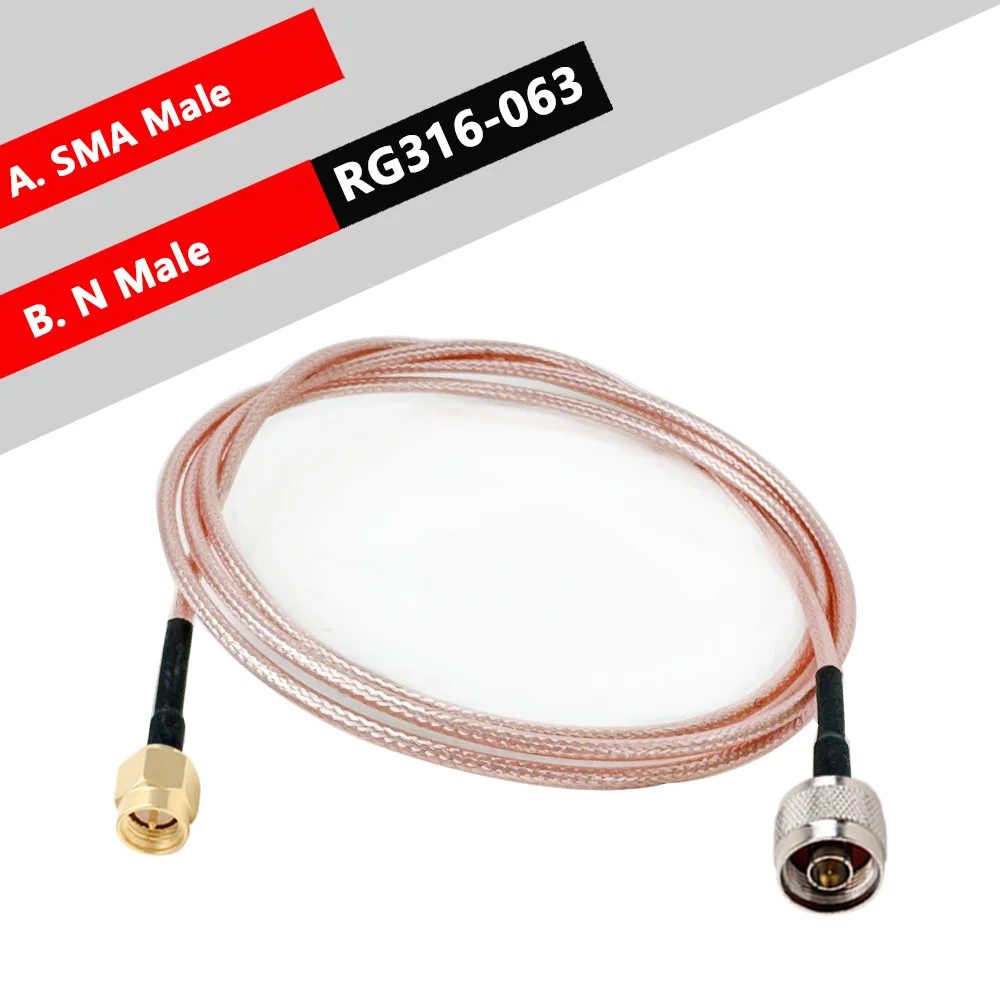 SMA Male to Waterproof Female RF Coaxial RG316 Cable Pigtail FPV Antenna Extension Cord for CB Radio Ham Radio FM Transmitter