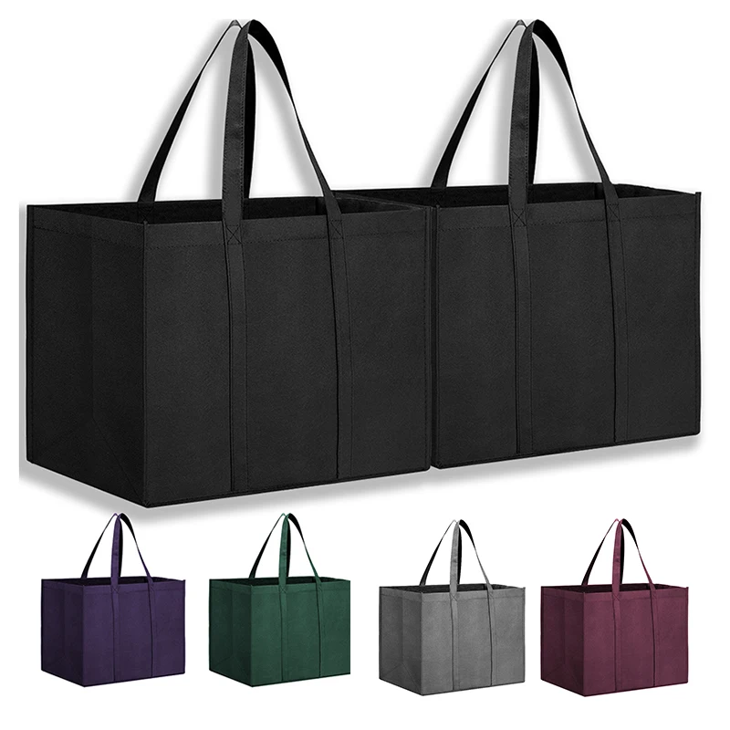 

4-Pack Non-Woven Shopping Bags, Supermarket Shopping Bags, Large-Capacity Household Simple Shopping Bags
