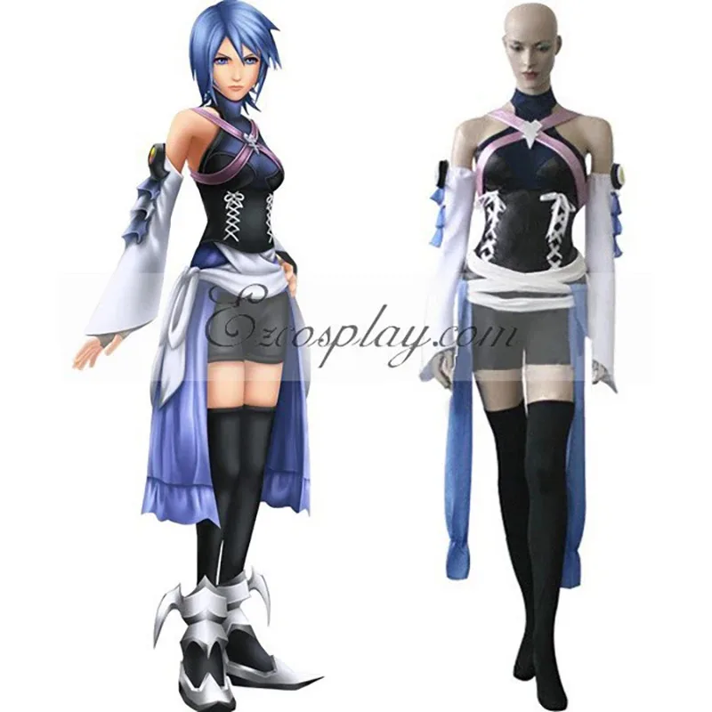 Game Kingdom Hearts Birth By Sleep Aqua Cosplay Costume Battle Uniform Halloween Christmas Carnival Party Suit