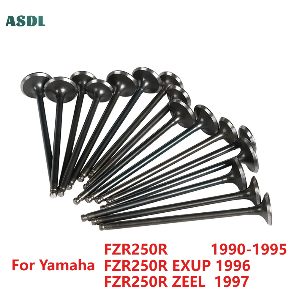 

2/4//8/16pc Motorcycle Intake Valve Exhaust Valves Stem Kit For Yamaha 3LN FZR250R 1990-1995 FZR250R EXUP 1996 FZR250R ZEEL 1997