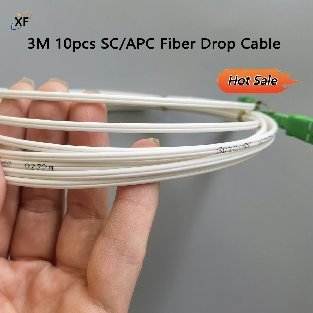 

10 шт. SC/APC внутренний оптоволоконный кабель 3 м FTTH одномодовый оптоволоконный провод высокопроизводительный изогнутый изоляционный оптоволоконный патч-корд