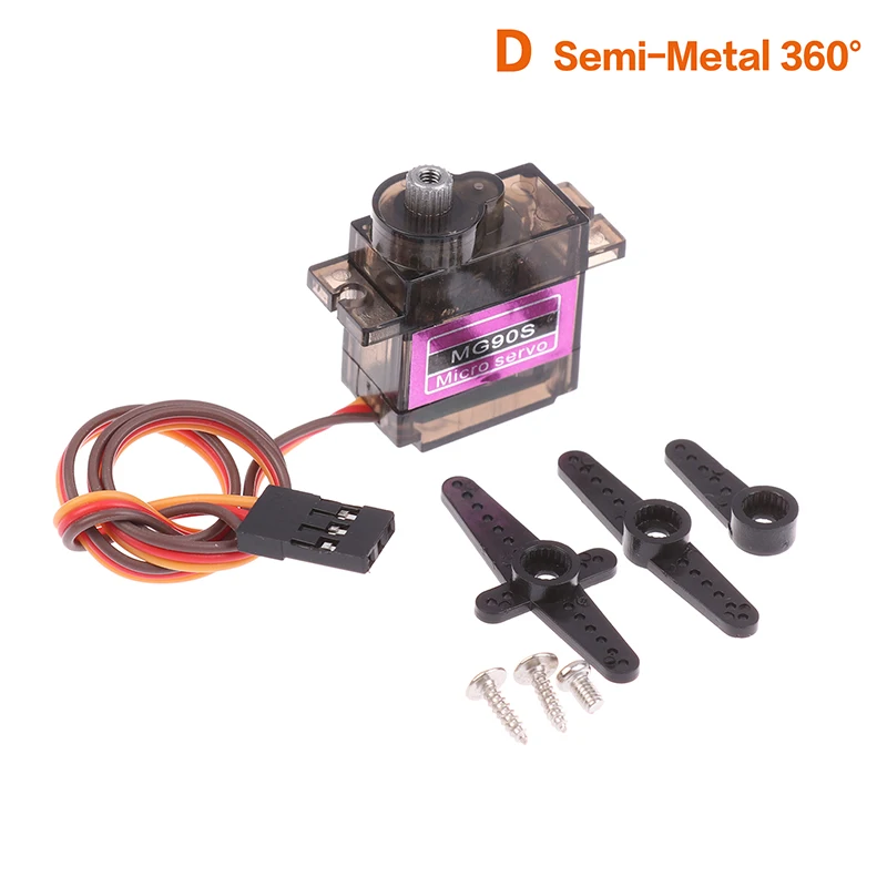 (YY) 1Pc 2025 Nieuwe MG90S Servo Alle Metal Gear 9g SG90 Verbeterde Versie Voor RC Helicopter Boot Auto mini Servo's voor Arduino Project