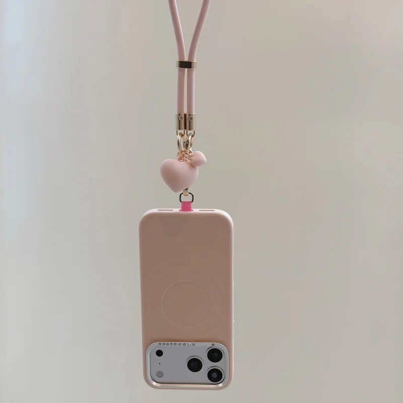 Star Glitter Ripple Case with Love Liquid Lanyard Lens Protection For iPhone 16 Pro 17 17 Pro 18 18 Pro Full Protection Running