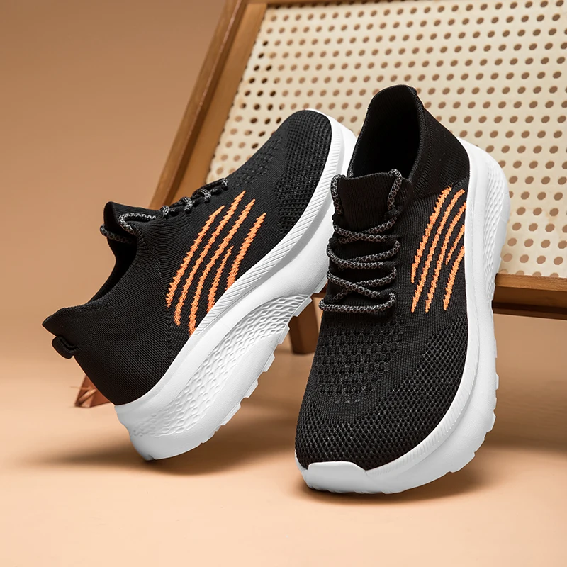 

wide toe shoes Knitting Upper Sock Shoes Unisex Chunky Sneakers Outdoor Fitness Running Shoe Fashion Walking Sneakers Male
