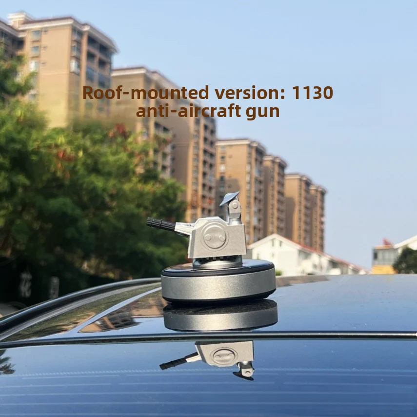 Car-mounted Decorative Piece, Rotating Military Model, Creative Solar-powered Self-rotating Car Exterior Accessory