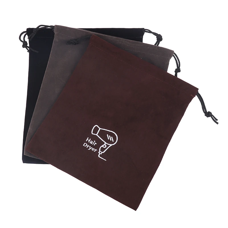 Hot Sale 1pc Hair Dryer Pouch Practical Drawstring Pouch Storage Bag Multifunctional Dustproof Drawstring Bag Thickened Velvet