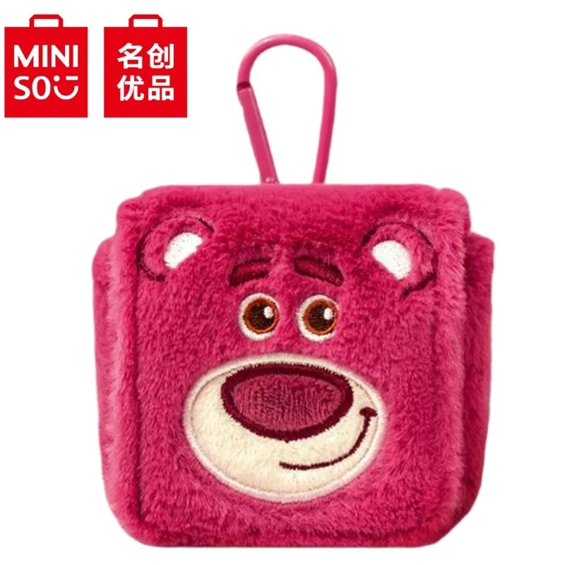 MINISO New Disney Wallet Cartoon Lotso Plush Headphone Bag Kawaii Chip 'n' Dale Backpack Pendant Keychain Gifts for Kids