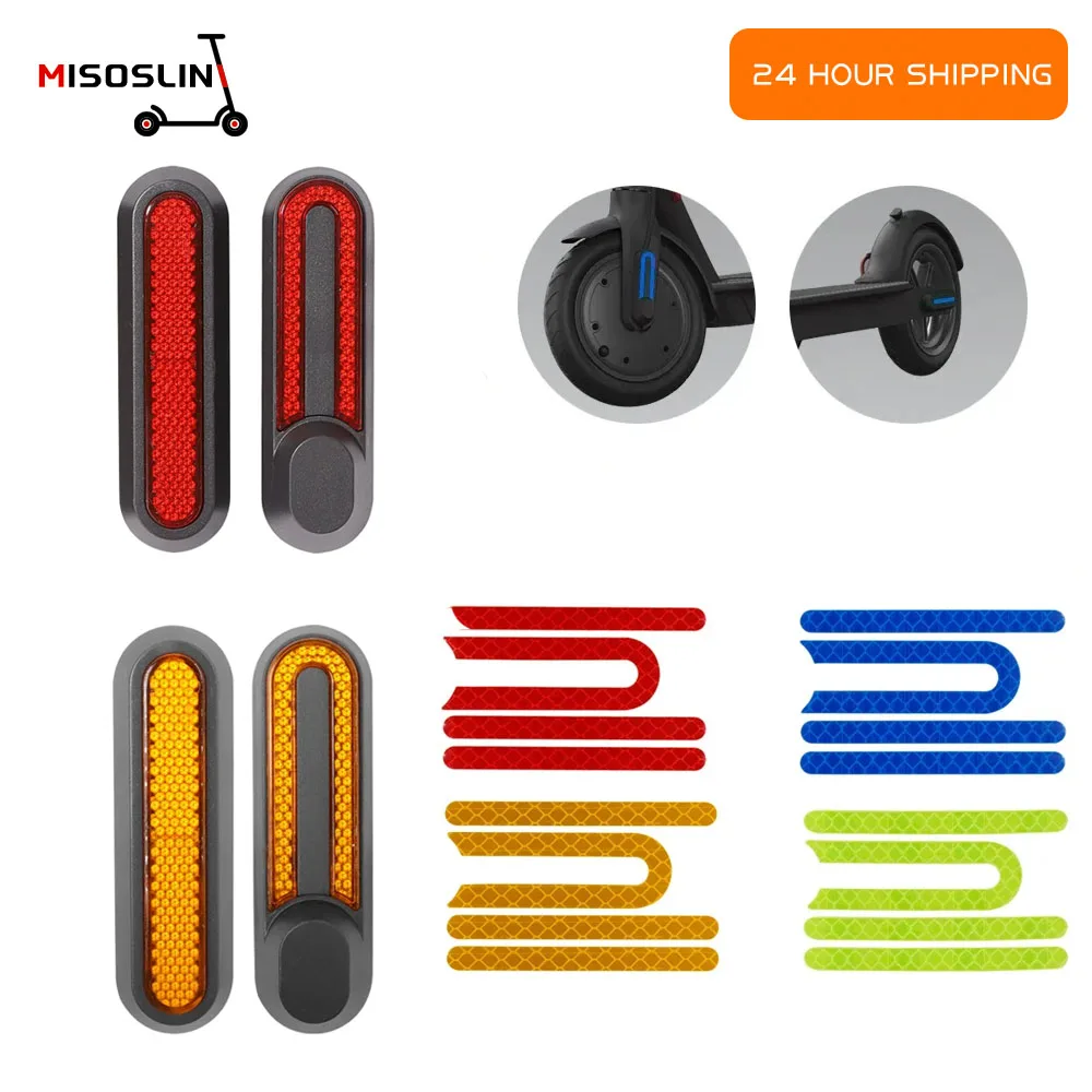 Front Rear Tire Cover Protective Shell Electric Scooter Accessories Warning Reflective Sticker For Xiaomi Mijia M365 Wheel Parts