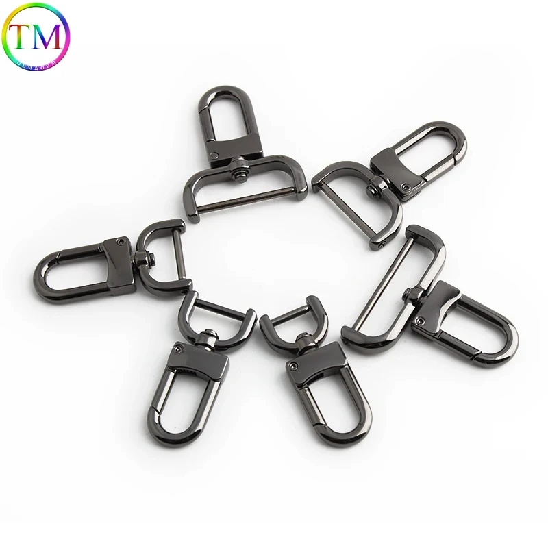 5Pcs K gold Light gold Gun black Metal Detachable Swivel Snap Hooks For Handbag Purse Carabiner Snap Hooks KeyChain Accessories