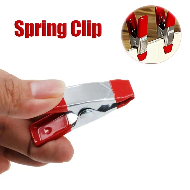 

4 шт. сверхпрочные пружинные металлические зажимы - А-образные дизайнерские зажимы с резиновыми наконечниками с мягкой ручкой для деревообработки, кемпинга и т. д.