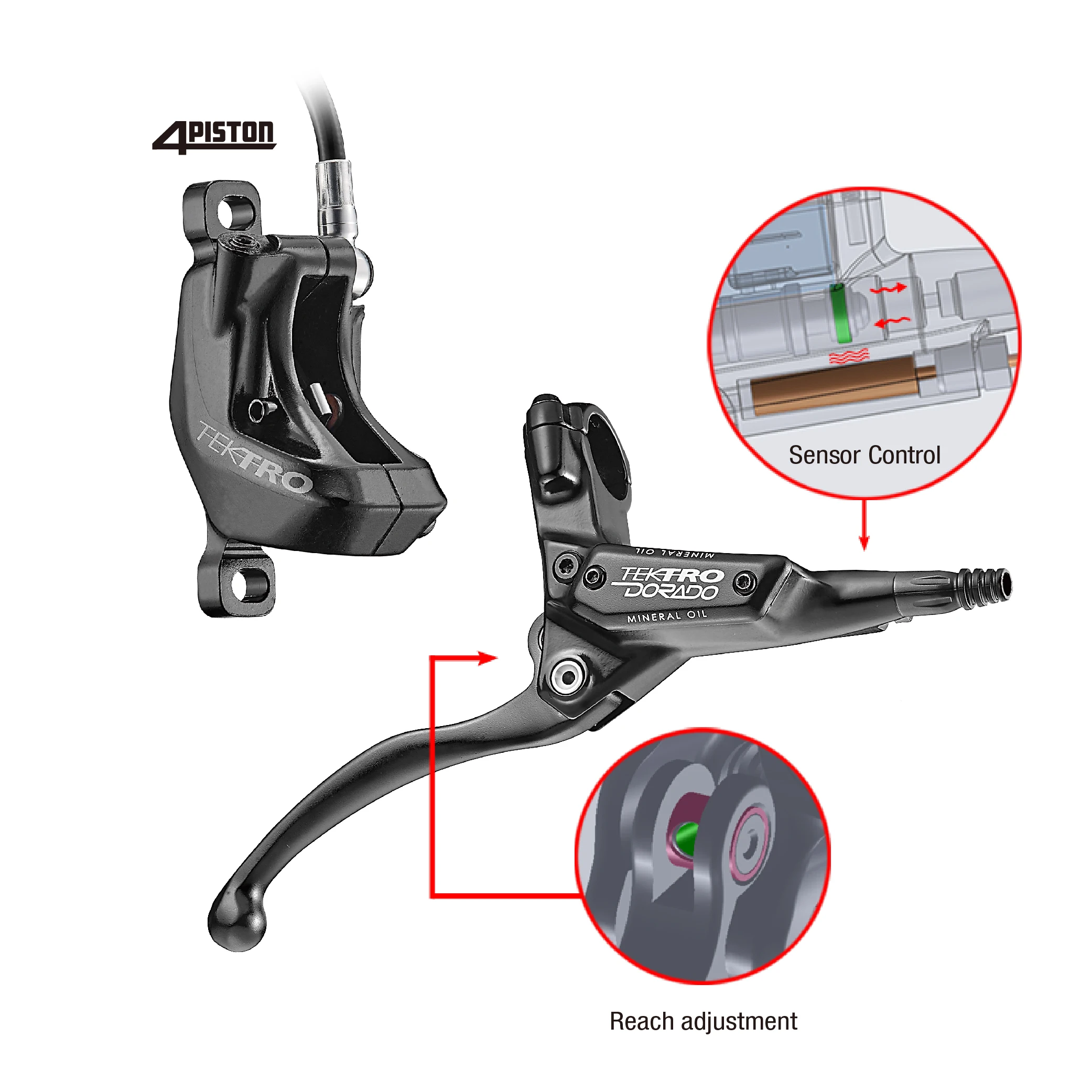 Tektro Bike Parts Bike Disc Brake Set,  Road Bike Disc Brake HD-E725/