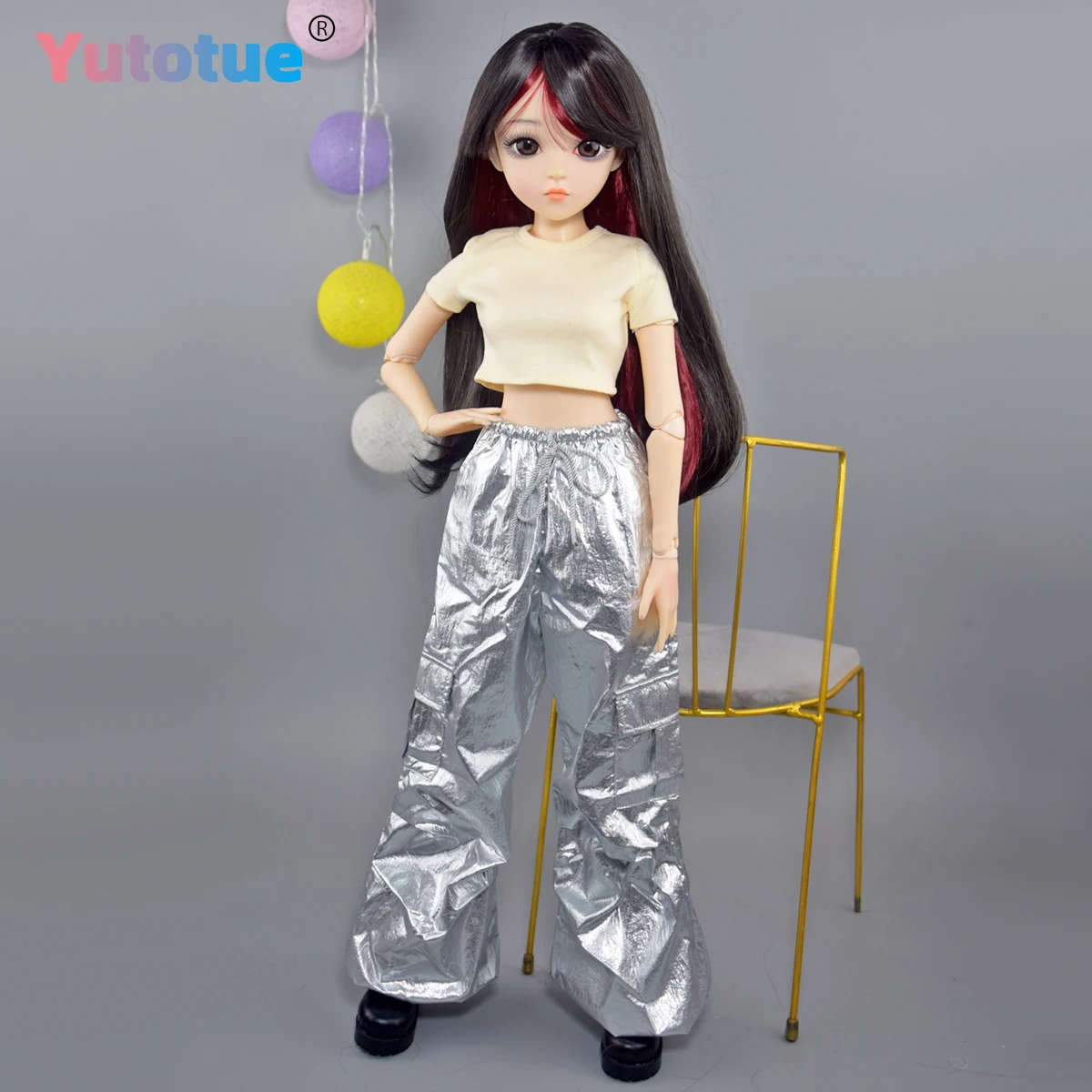 YUTOTUE 60cm Height Girl Doll Toy Makeup Face Lifelike Clothes Shoes Wigs Replaceable 1/3 Scale BJD Doll Lifelike