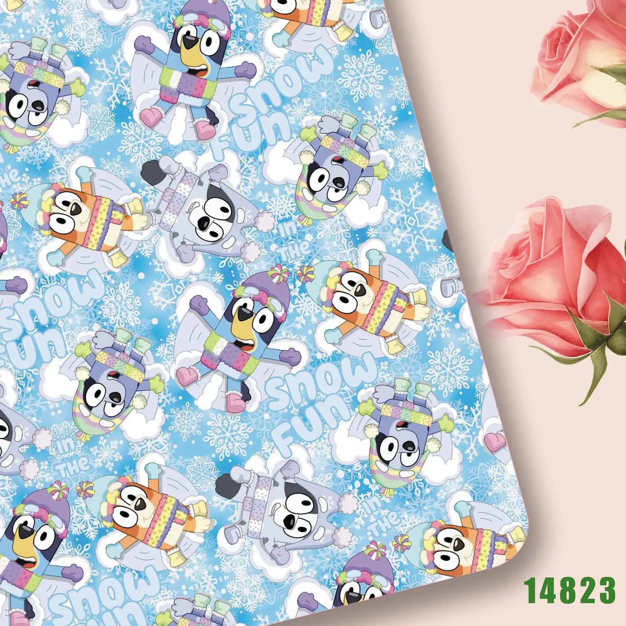 140x50CM stof cartoon blauwe stof patchwork weefsel kind thuis textiel naaien pop jurk gordijn polyester katoenen stoffen