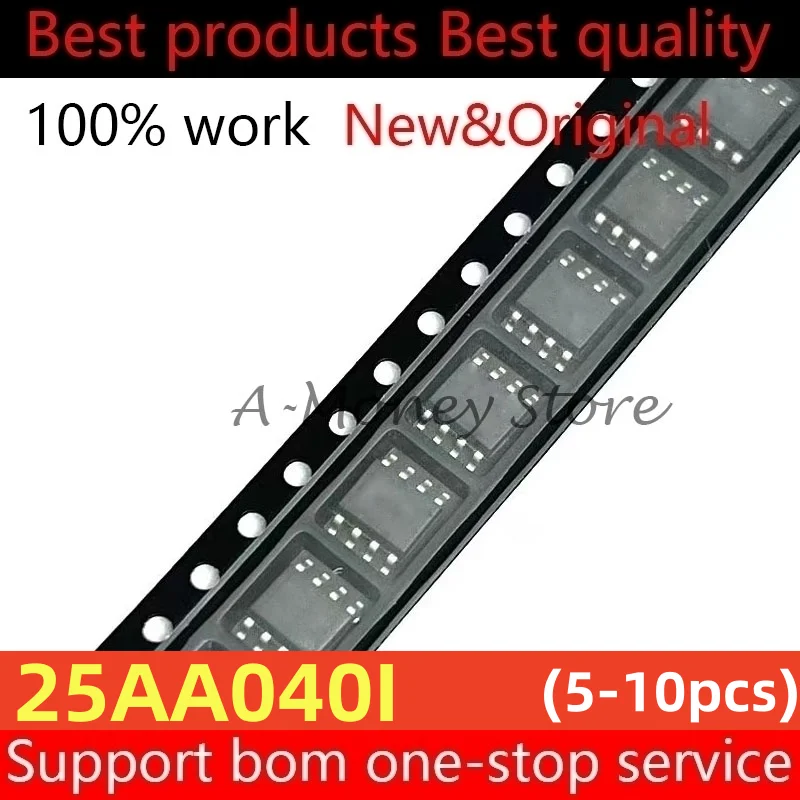 

(5-10pcs)25AA0401 25AA040I 25AA040-I/SN 25AA040 sop-8