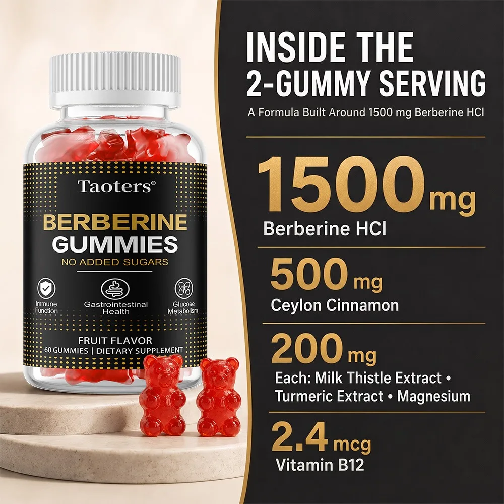 Berberine Gummies - Contains Ceylon Cinnamon, Weight Management, Supports Heart and Cardiovascular Health, Boosts Immunity