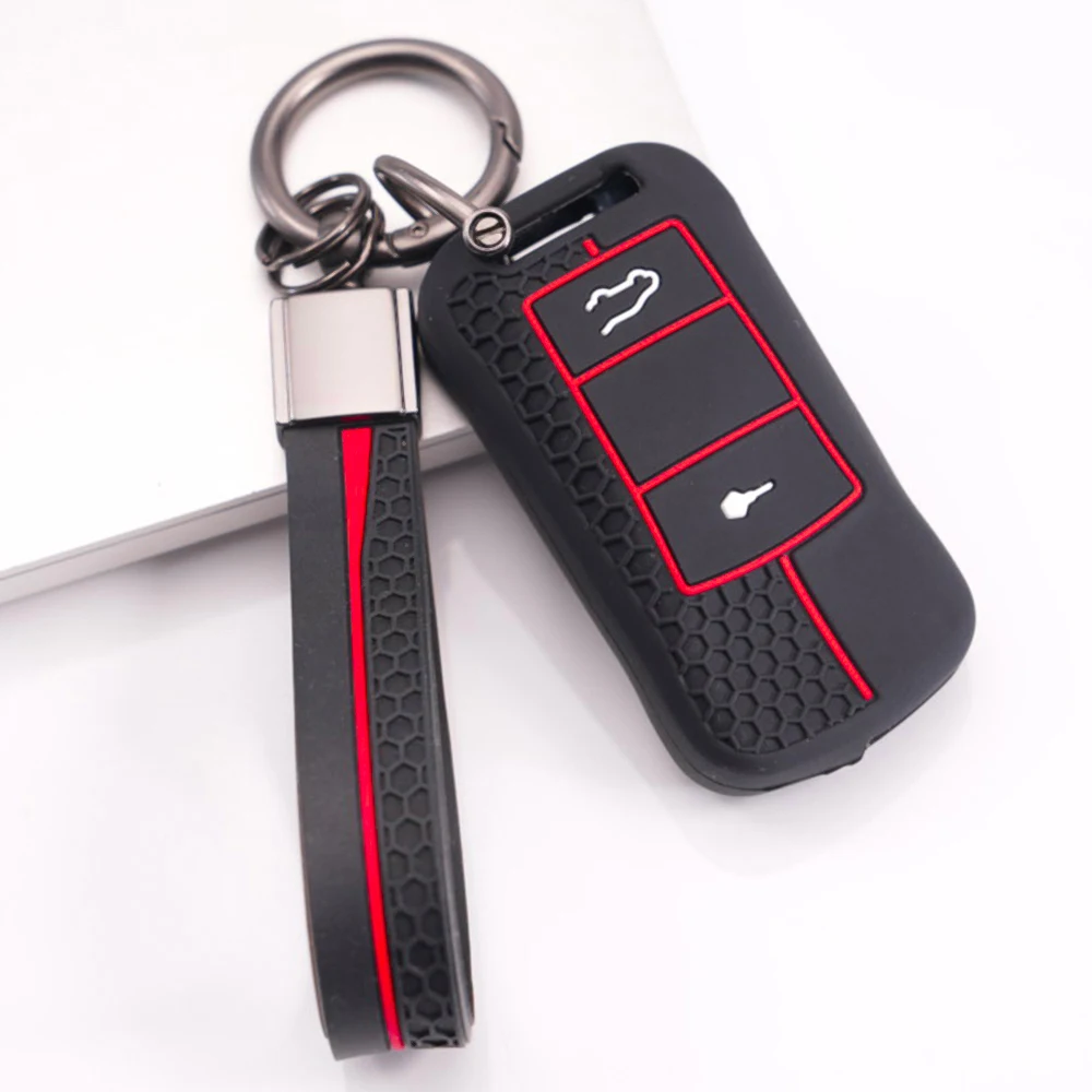 Protective Key Cover With Wrist Strap For Porsche 911 911 GT3 Cayenne Macan Panamera Cayman Boxster 718 Taycan Carrera Exact Fit