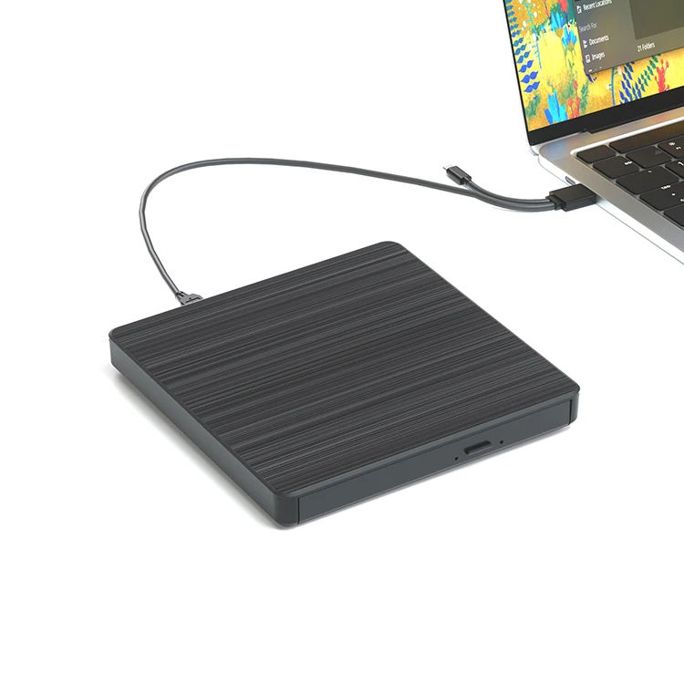 hit productSATA External Optical Drive DVD RW Burner 4MB Cache Tray Type Plug and Play Supports Error Correction for Laptops Des